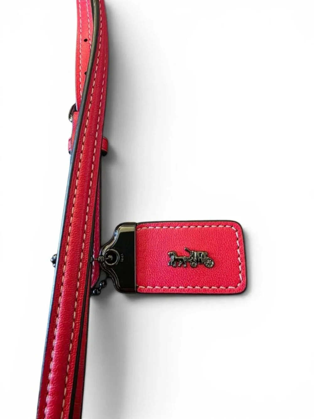 Coach Disney Mickey Skinny Tote Glovetanned Leather Red Rare NWOT Authenticated